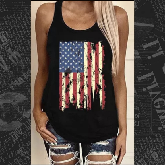‼️CLEARANCE PRICE FIRM‼️American Flag Tank🖤 - Picture 4 of 6